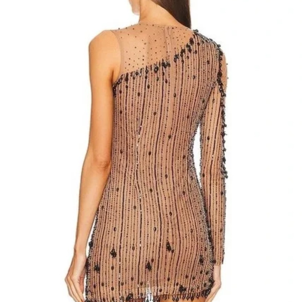 NBD Black and Tan Long Sleeve Dress - Picture 2 of 8